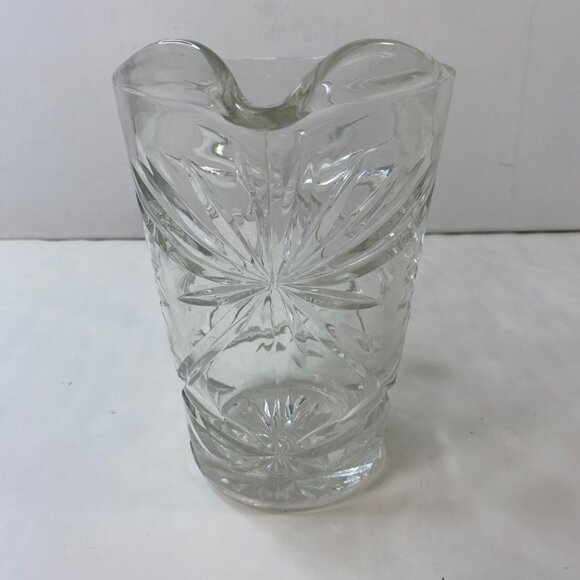 Anchor Hocking Early American Prescut Star of David Glass Pitcher Vintage - Picture 5 of 9